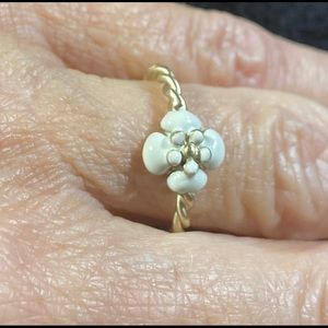 Authentic Chanel flower ring